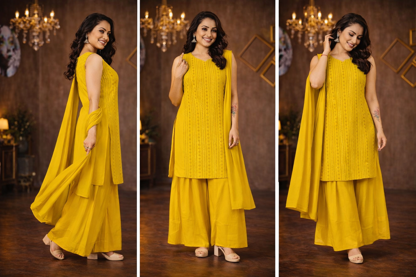 Premium Mustard Yellow Ethnic Co-Ord Set