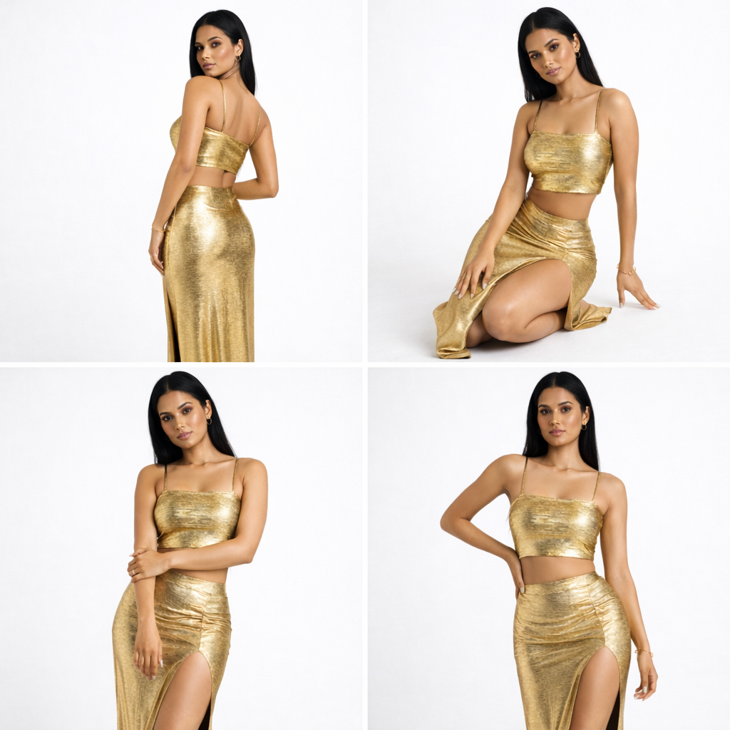 Golden Luxe Maxi set for women