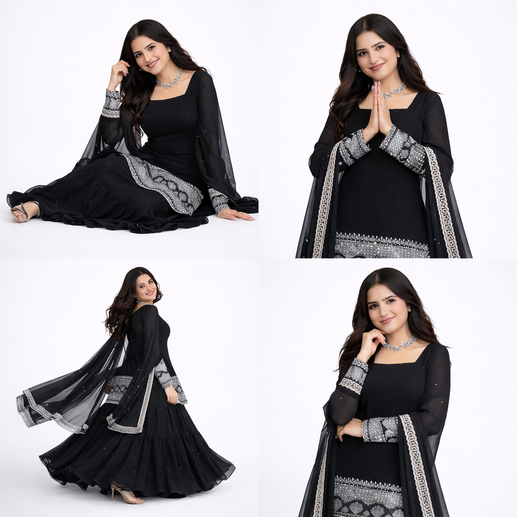 Black Luxe Anarkali