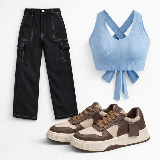 Casual Chic Cargo Pants & White Top Outfit Combo