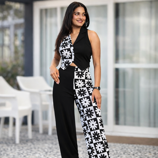 Trendy Monochrome Fashion Piece